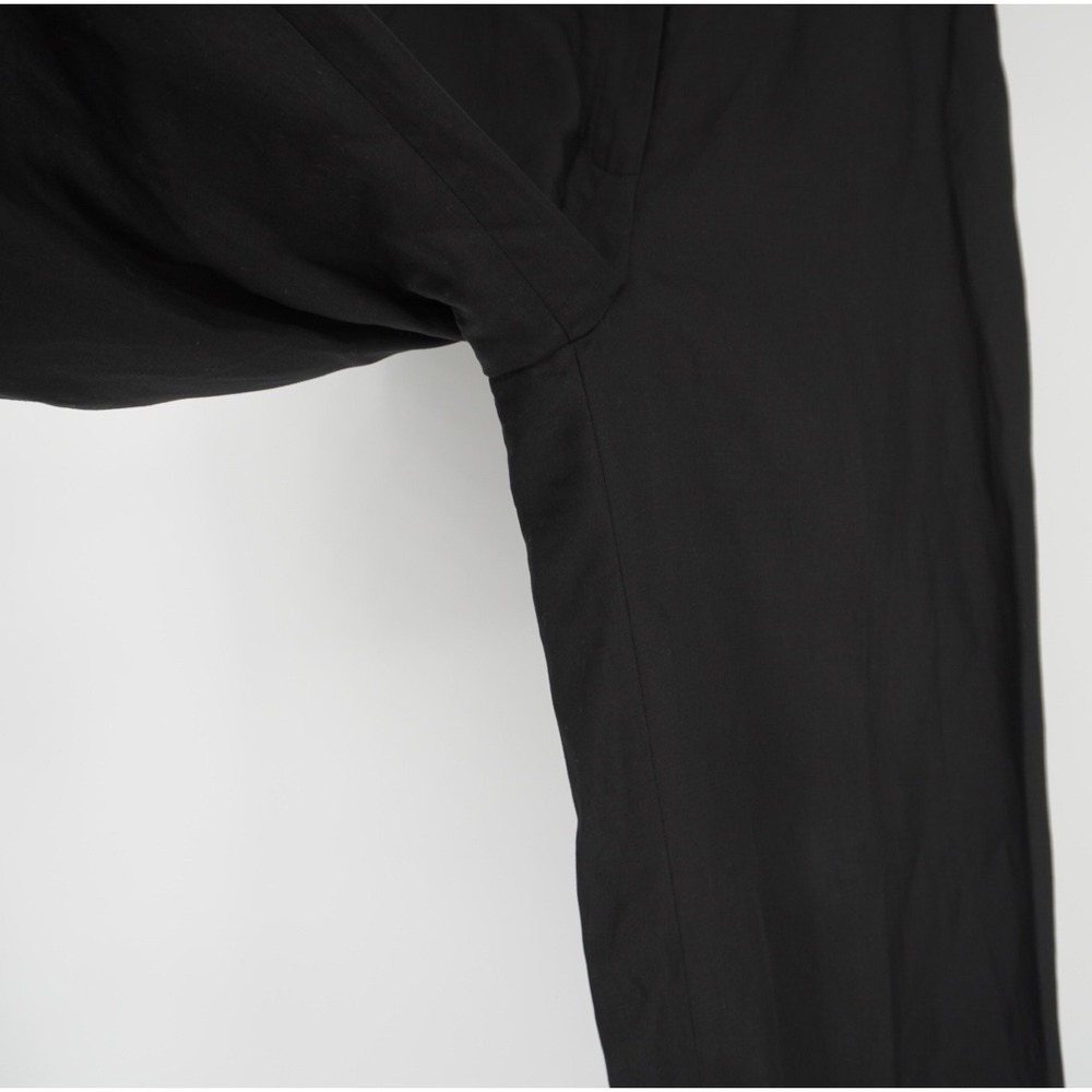 COS Black Wide‎ Leg Trousers Lyocell Linen Blend High Waisted Pants Size 2 - Picture 14 of 15